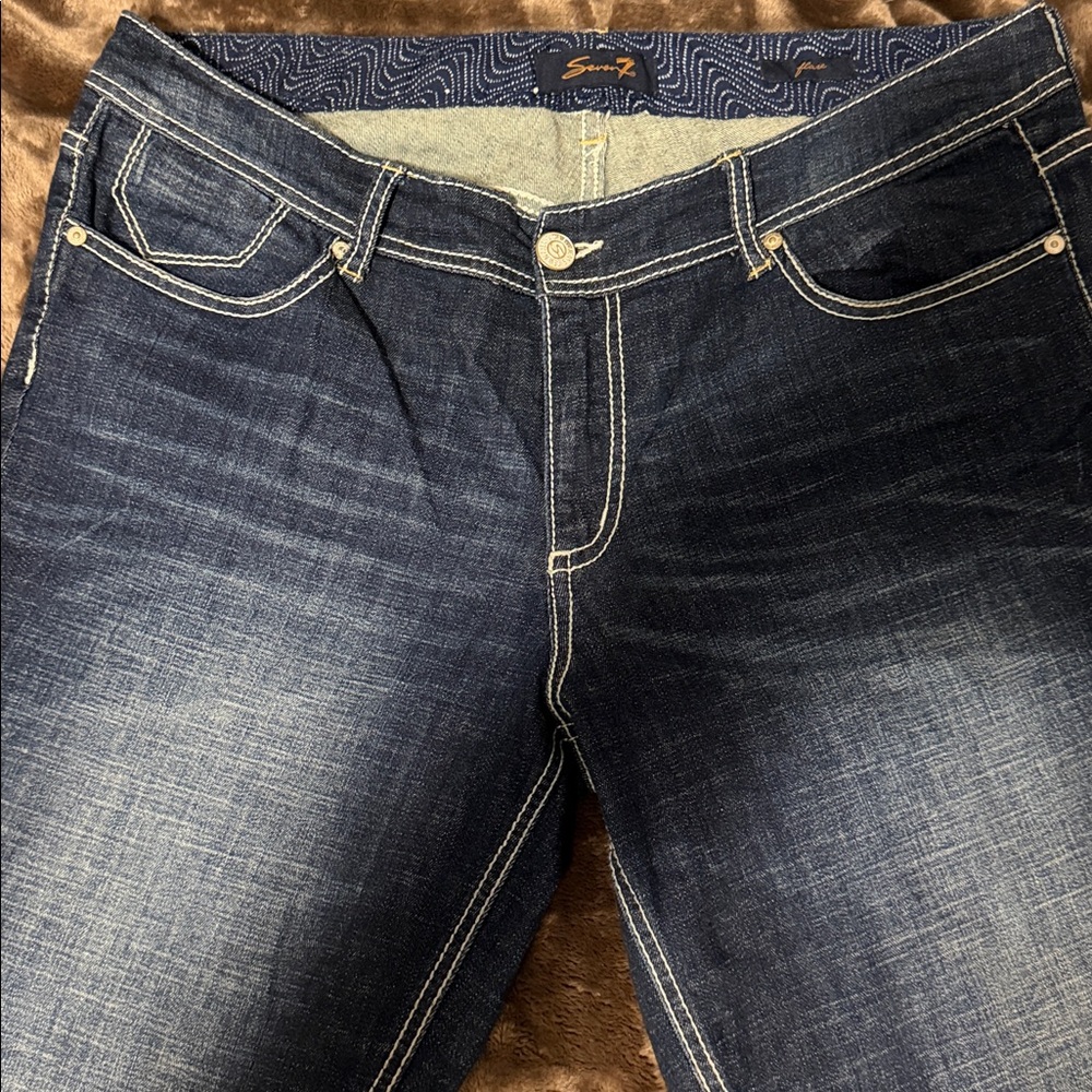 7 for all mankind "A-pocket" dark blue jeans, 16